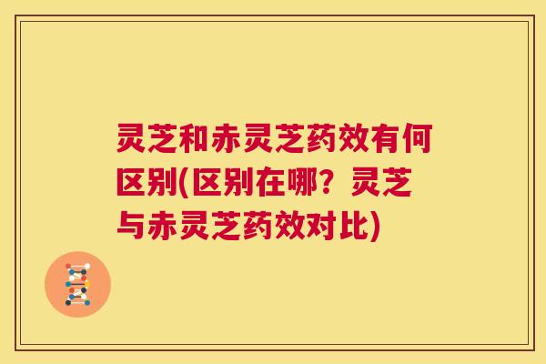 灵芝和赤灵芝药效有何区别(区别在哪？灵芝与赤灵芝药效对比)