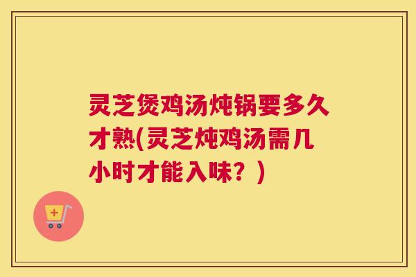 灵芝煲鸡汤炖锅要多久才熟(灵芝炖鸡汤需几小时才能入味？)
