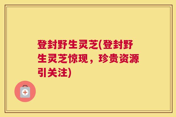 登封野生灵芝(登封野生灵芝惊现，珍贵资源引关注)