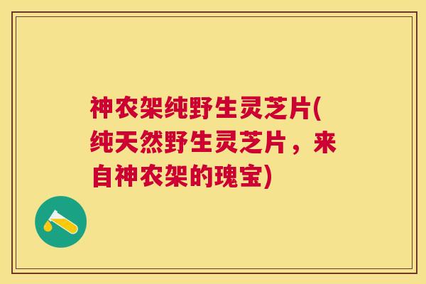 神农架纯野生灵芝片(纯天然野生灵芝片，来自神农架的瑰宝)