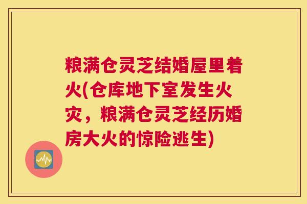 粮满仓灵芝结婚屋里着火(仓库地下室发生火灾，粮满仓灵芝经历婚房大火的惊险逃生)
