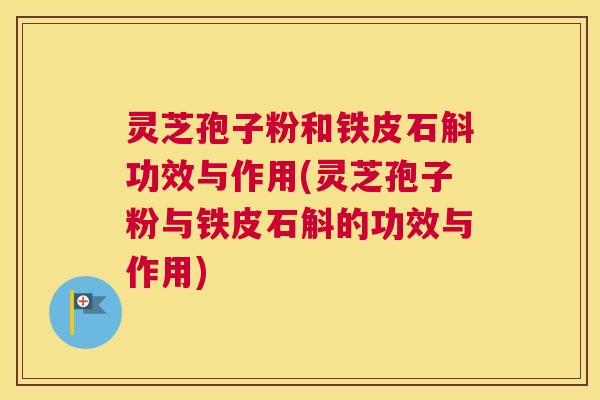 灵芝孢子粉和铁皮石斛功效与作用(灵芝孢子粉与铁皮石斛的功效与作用)