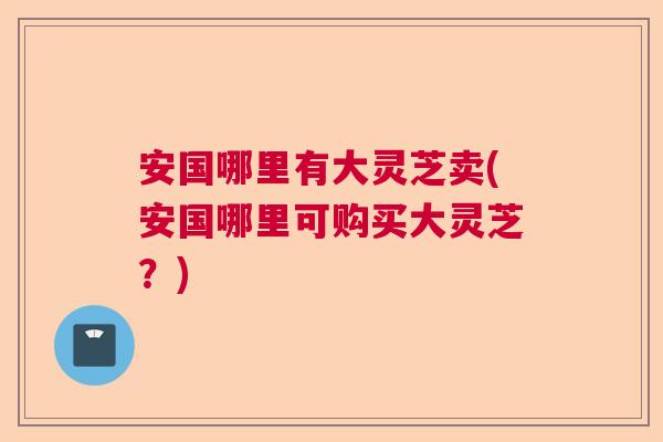 安国哪里有大灵芝卖(安国哪里可购买大灵芝？)