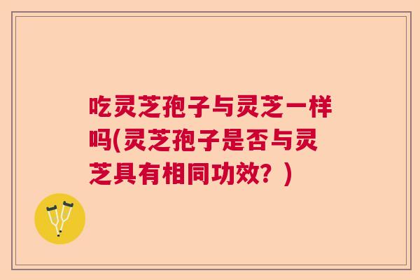 吃灵芝孢子与灵芝一样吗(灵芝孢子是否与灵芝具有相同功效？)