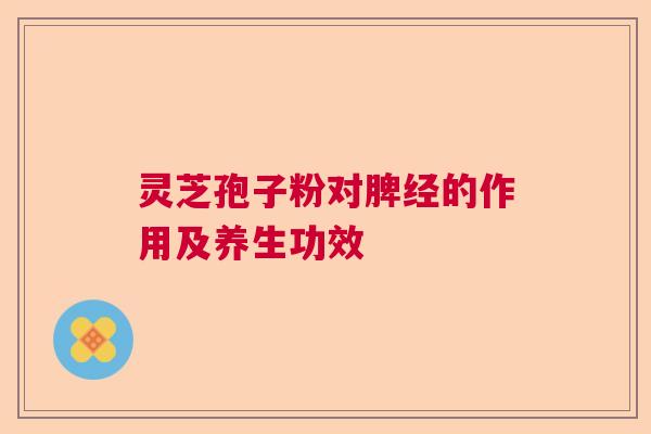 灵芝孢子粉对脾经的作用及养生功效