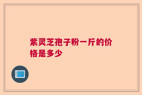 紫灵芝孢子粉一斤的价格是多少