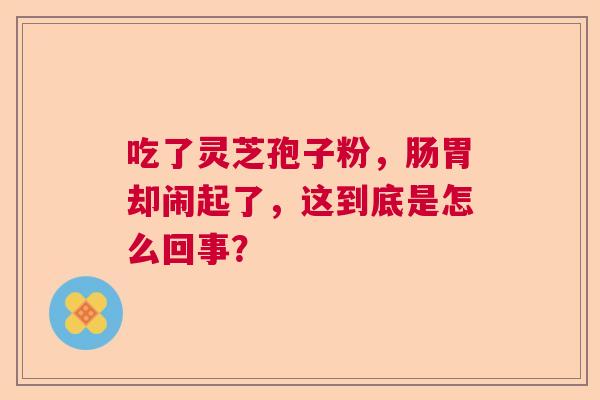 吃了灵芝孢子粉，肠胃却闹起了，这到底是怎么回事？