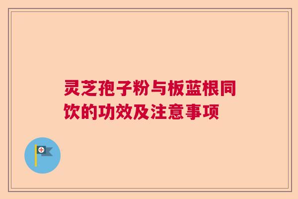 灵芝孢子粉与板蓝根同饮的功效及注意事项