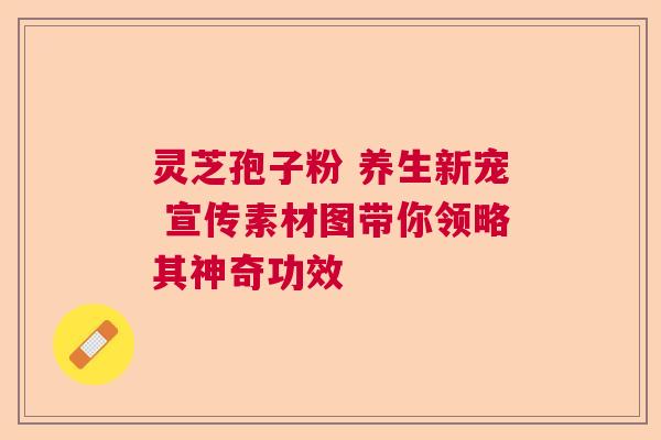 灵芝孢子粉 养生新宠 宣传素材图带你领略其神奇功效